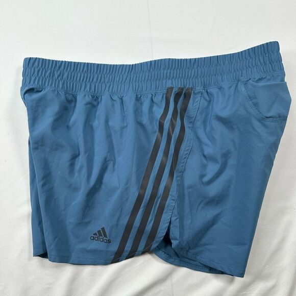 NWT Adidas Women’s Running 3” Shorts Athletic Blue - Size Medium - Picture 5 of 8
